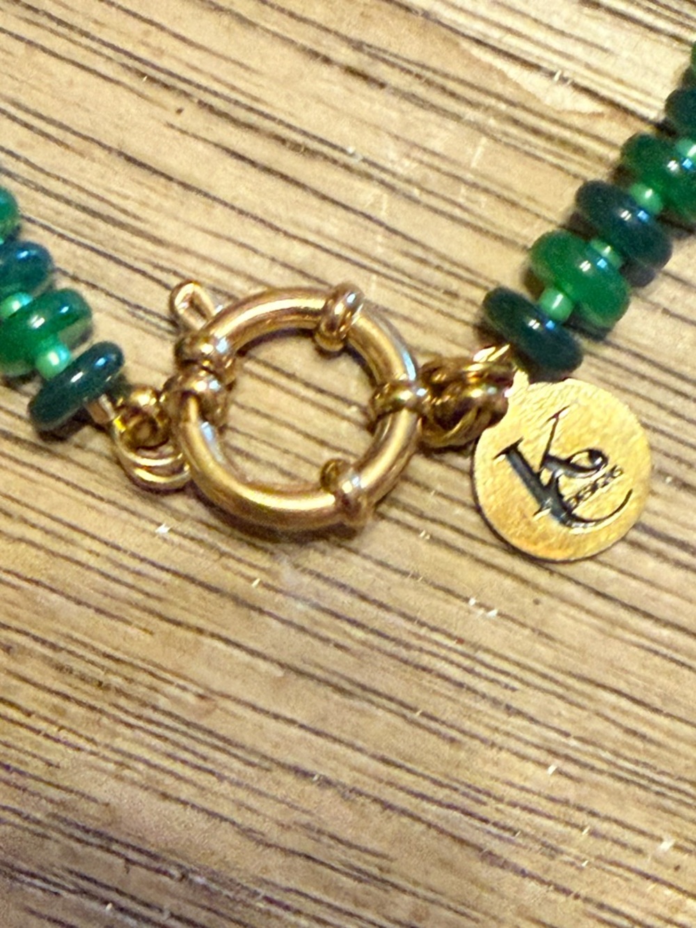 KC CHIC MALACHITE Beaded Necklace 16” - Picture 4 of 6